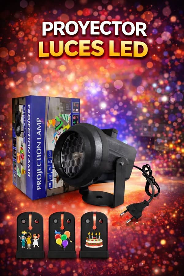 Proyector luces con tarjeta con dif formas figura 